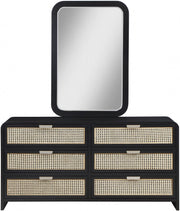 Sage Solid Wood Mirror in Black - 873Black-M