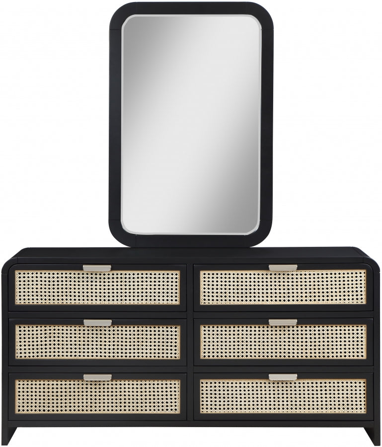 Sage Solid Wood Mirror in Black - 873Black-M