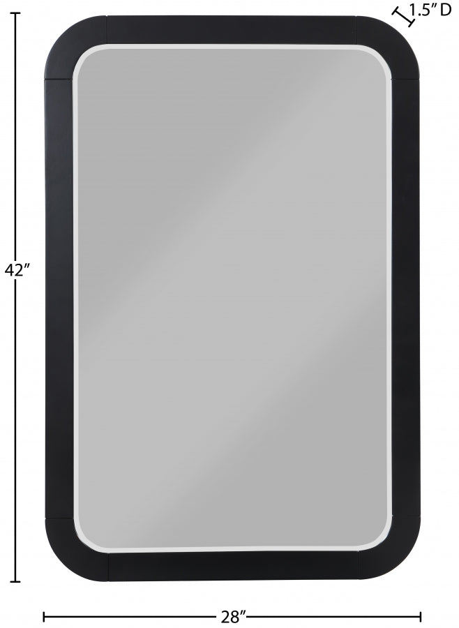 Sage Solid Wood Mirror in Black - 873Black-M