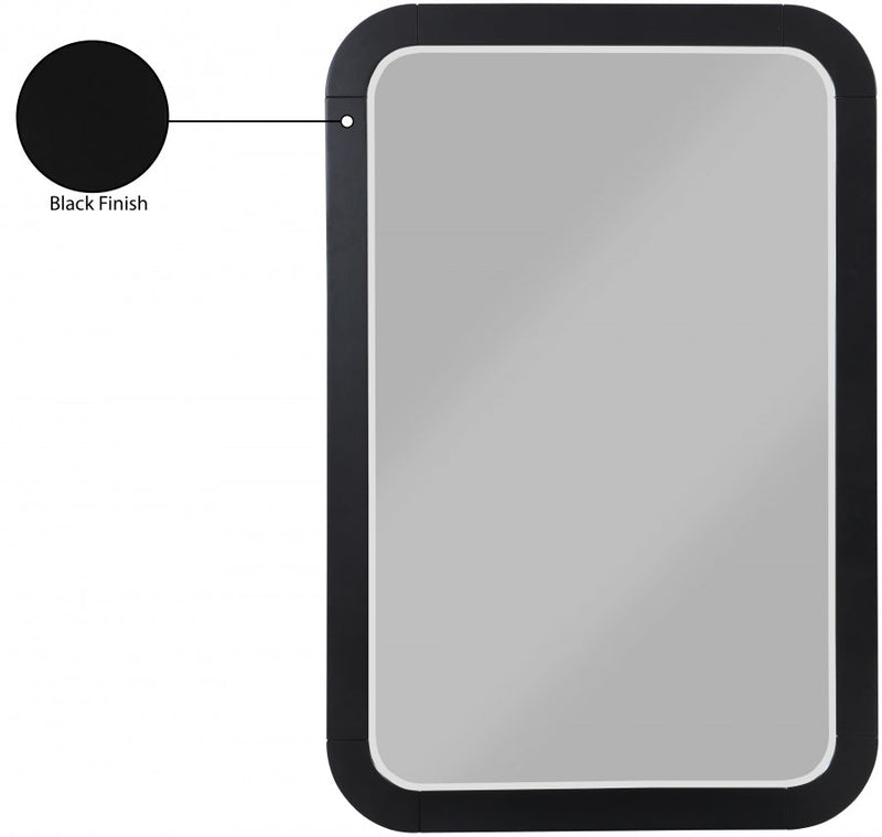 Sage Solid Wood Mirror in Black - 873Black-M