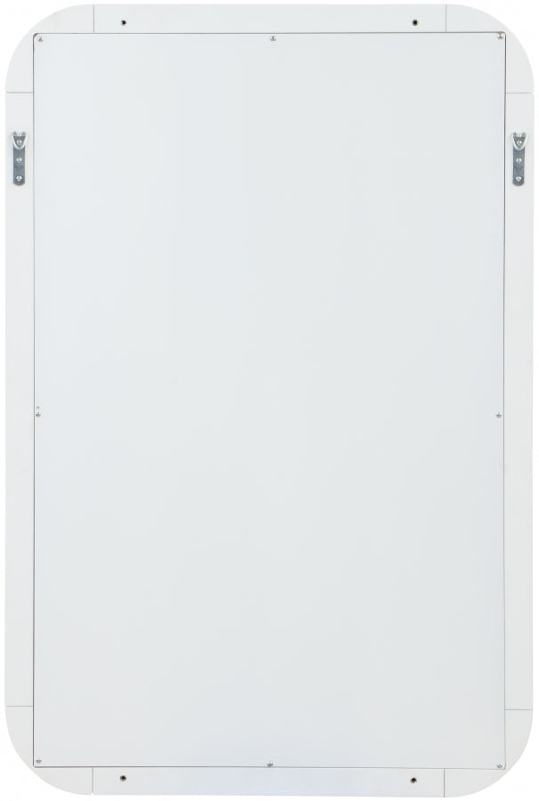 Sage Solid Wood Mirror in White - 873White-M