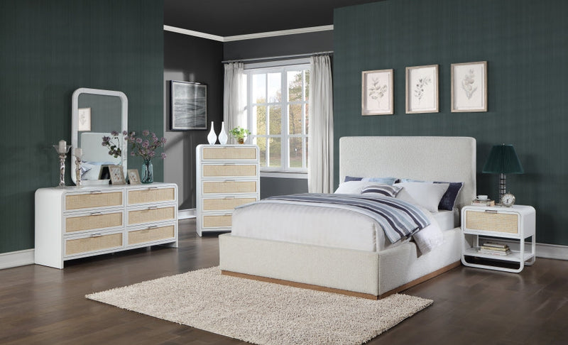 Sage Solid Wood Mirror in White - 873White-M