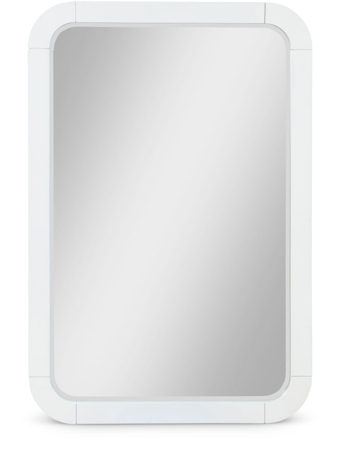Sage Solid Wood Mirror in White - 873White-M