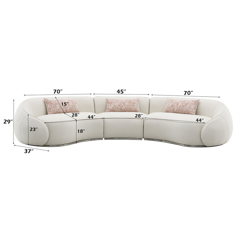 Sahara Sectional Sofa W/3 Pillows - LV03010