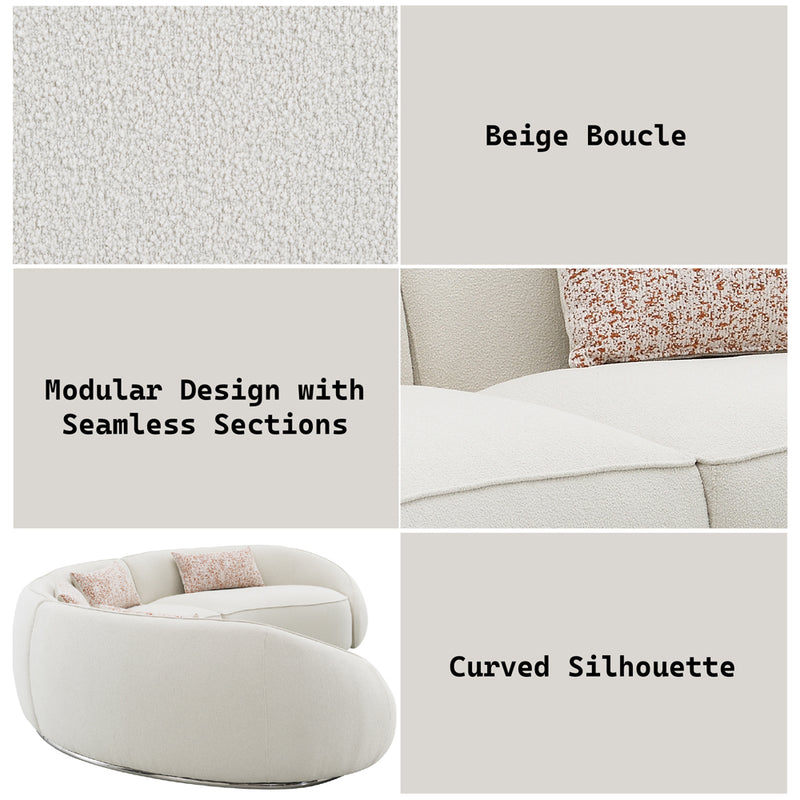 Sahara Sectional Sofa W/3 Pillows - LV03010