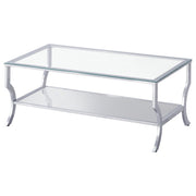 Saide 3-piece Glass Top Coffee and End Table Set Chrome - 720338-S3