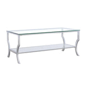 Saide Rectangular Glass Top Coffee Table Chrome - 720338