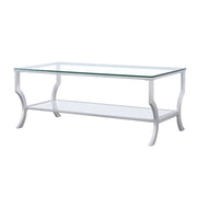 Saide Rectangular Glass Top Coffee Table Chrome - 720338