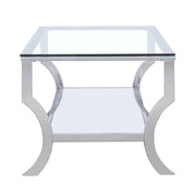 Saide Rectangular Glass Top Coffee Table Chrome - 720338