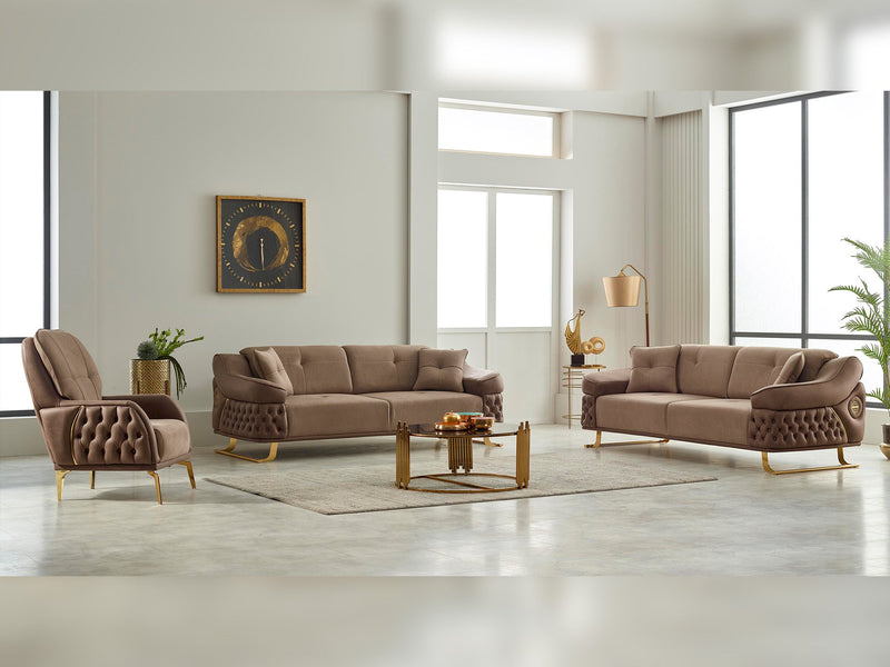 Saiss  3-pieces (Sofa & Loveseat & Chair) Livingroom in Black - 200-SIM-SAI-GIRNE10-321