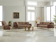 Saiss  3-pieces (Sofa & Loveseat & Chair) Livingroom in Brown - 200-SIM-SAI-GIRNE04-321