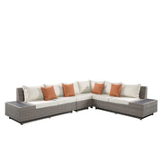 Salena Patio Sectional Sofa W/4 Pillows & Coffee Table - 45020