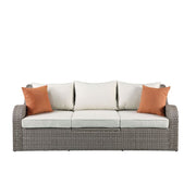 Salena Patio Sofa W/2 Pillows & 2 Ottomans - 45010