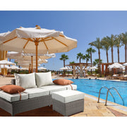 Salena Patio Sofa W/2 Pillows & Ottoman - 45015