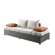 Salena Patio Sofa W/2 Pillows & Ottoman - 45015