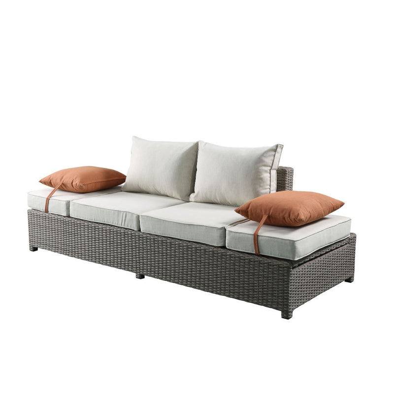 Salena Patio Sofa W/2 Pillows & Ottoman - 45015