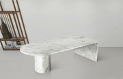 Salerno Marble Coffee Table in White - 263White-CT