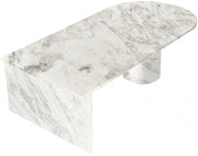 Salerno Marble Coffee Table in White - 263White-CT