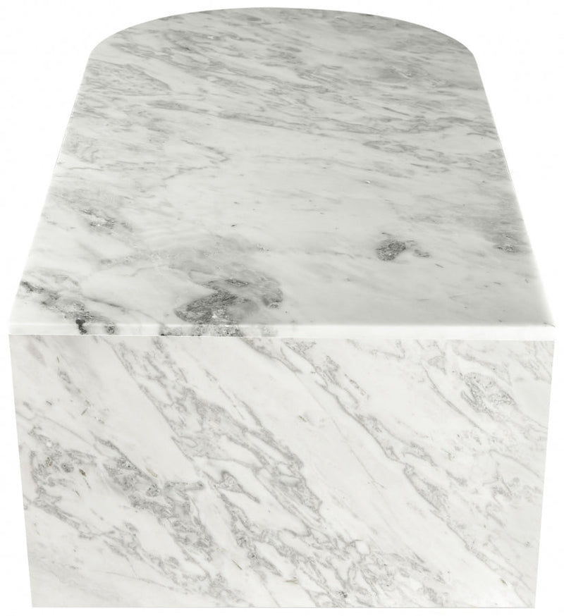 Salerno Marble Coffee Table in White - 263White-CT