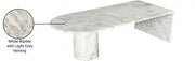 Salerno Marble Coffee Table in White - 263White-CT