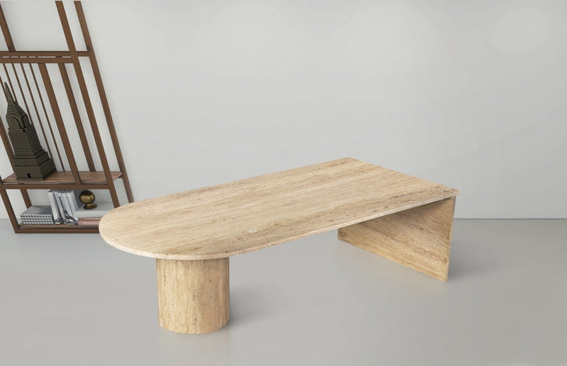 Salerno Travertine Coffee Table in Natural - 263Travertine-CT