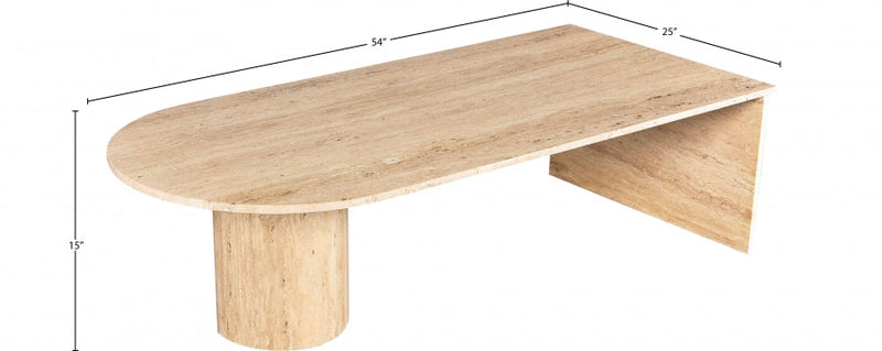 Salerno Travertine Coffee Table in Natural - 263Travertine-CT