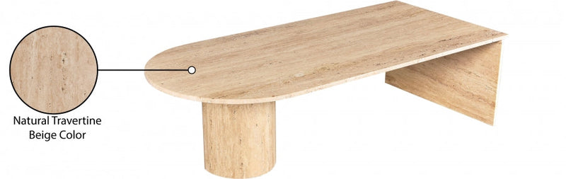 Salerno Travertine Coffee Table in Natural - 263Travertine-CT