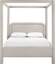 Salina Linen Textured Fabric Upholstered Full Bed in Beige - B1294Beige-F