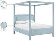 Salina Linen Textured Fabric Upholstered Full Bed in Light Blue - B1294LtBlu-F