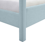 Salina Linen Textured Fabric Upholstered Full Bed in Light Blue - B1294LtBlu-F