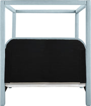 Salina Linen Textured Fabric Upholstered King Bed in Light Blue - B1294LtBlu-K