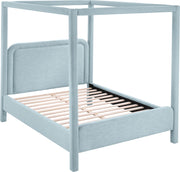 Salina Linen Textured Fabric Upholstered King Bed in Light Blue - B1294LtBlu-K