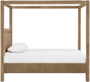 Salina Velvet Upholstered Full Bed in Beige - B1295Beige-F