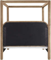 Salina Velvet Upholstered Full Bed in Beige - B1295Beige-F