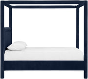 Salina Velvet Upholstered Full Bed in Blue - B1295Navy-F