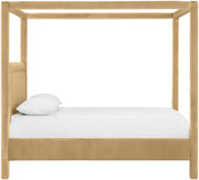 Salina Velvet Upholstered Full Bed in Camel - B1295Camel-F