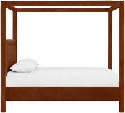 Salina Velvet Upholstered Full Bed in Cognac - B1295Cognac-F