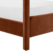Salina Velvet Upholstered Full Bed in Cognac - B1295Cognac-F