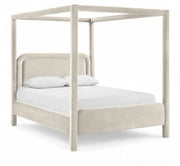 Salina Velvet Upholstered Full Bed in Cream - B1295Cream-F