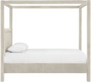 Salina Velvet Upholstered Full Bed in Cream - B1295Cream-F