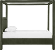 Salina Velvet Upholstered Full Bed in Green - B1295Green-F
