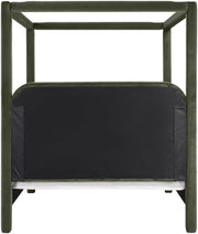 Salina Velvet Upholstered Full Bed in Green - B1295Green-F