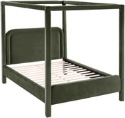 Salina Velvet Upholstered Full Bed in Green - B1295Green-F