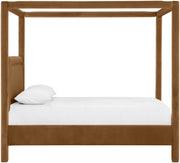 Salina Velvet Upholstered Full Bed in Saddle - B1295Saddle-F