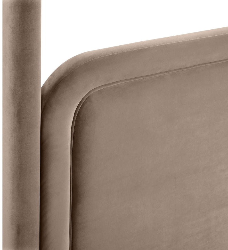 Salina Velvet Upholstered Full Bed in Taupe - B1295Taupe-F