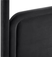 Salina Velvet Upholstered King Bed in Black - B1295Black-K