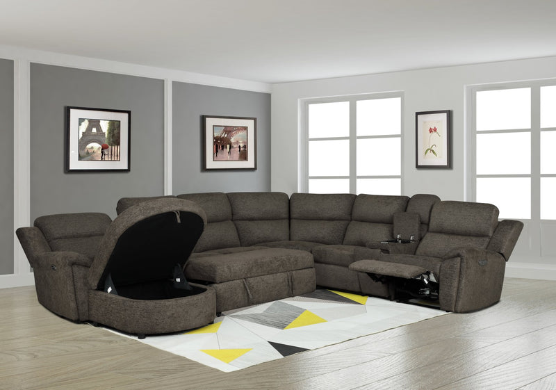 Salinas Brown 6-Pc Sectional - SALINAS-BN-6-PC-SEC