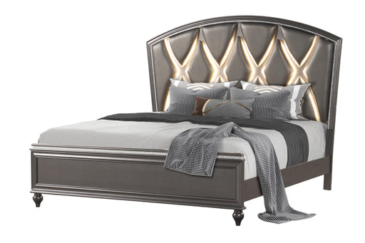 Sally Queen UPH Bed w/led Lights - B525-Queen