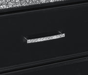 Salon Black LED Upholstered Panel Bedroom Set - Gate FurnitureBedroom Set