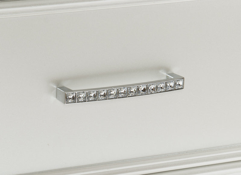 Salon White LED Upholstered Panel Bedroom Set - Gate FurnitureBedroom Set